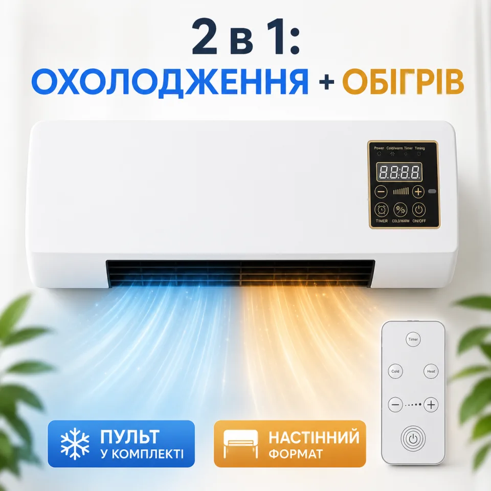 Настінний кондиціонер 2 в 1